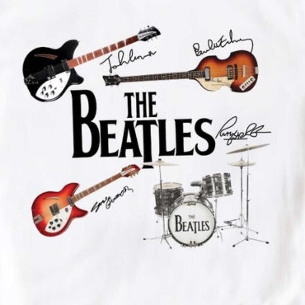 Beatles T-Shirt Nstruments Signature Rock Band 90s Vintage Music Graphic 73 - Picture 2 of 5